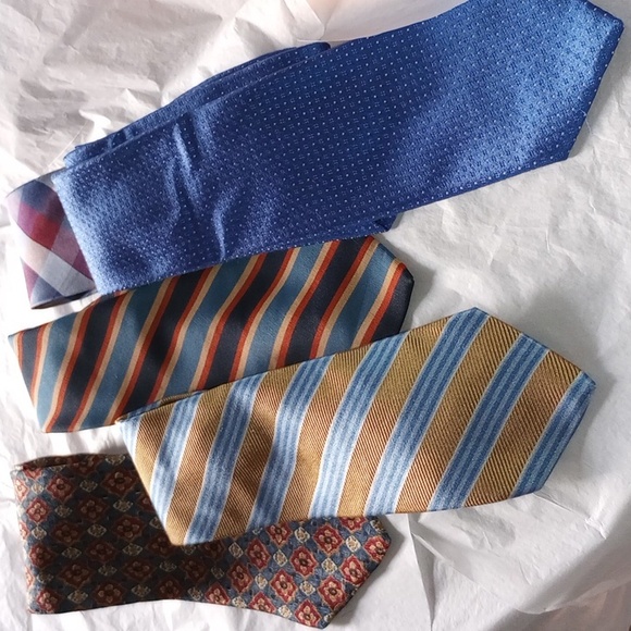 Vintage and Designer Tie Collection.FIVE FOR THE PRICE OF ONE BUNDLE. Blue Tones - Picture 1 of 11